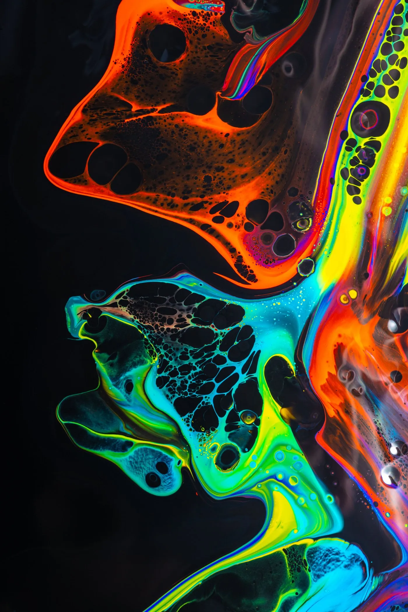 Abstract colorful fluid