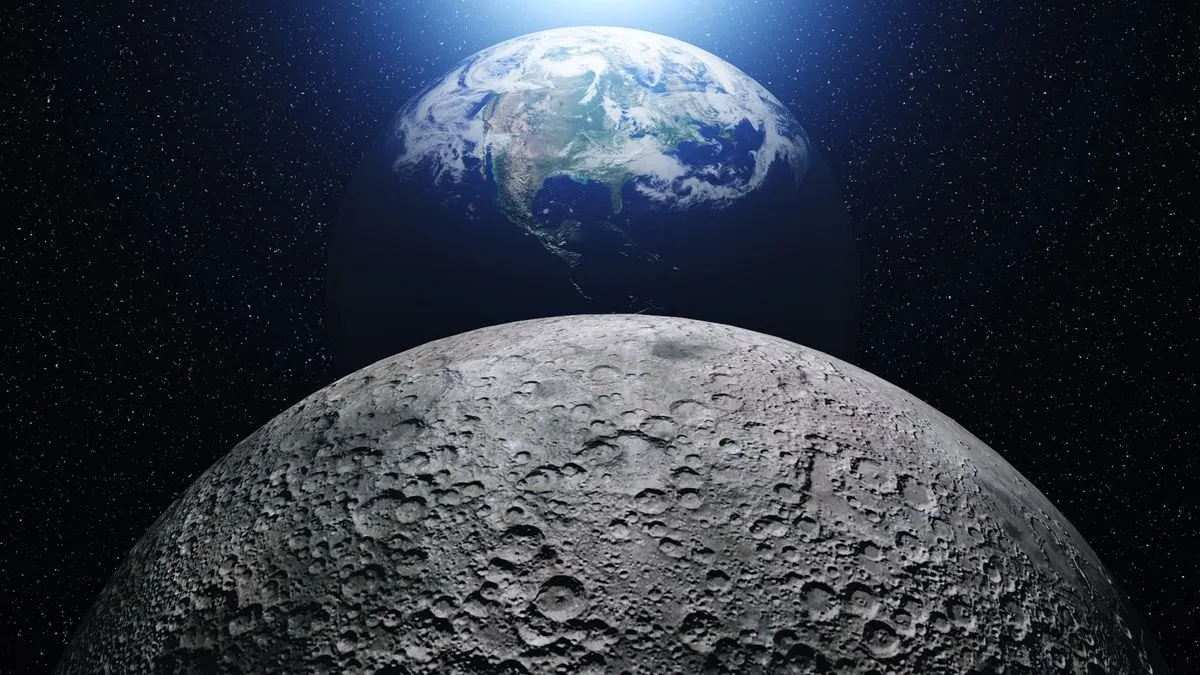 Earth seen from the moon